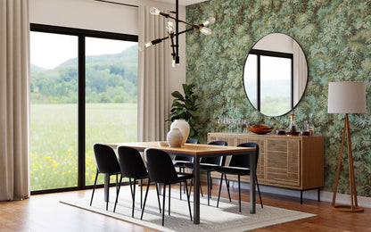 Verdant Grove - Green - Custom Sized Wallpaper Mural (per m2)