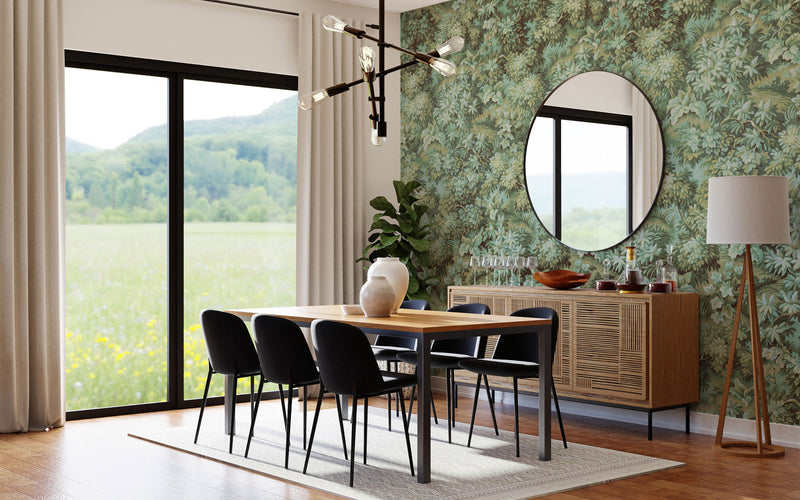 Verdant Grove - Green - Custom Sized Wallpaper Mural (per m2)