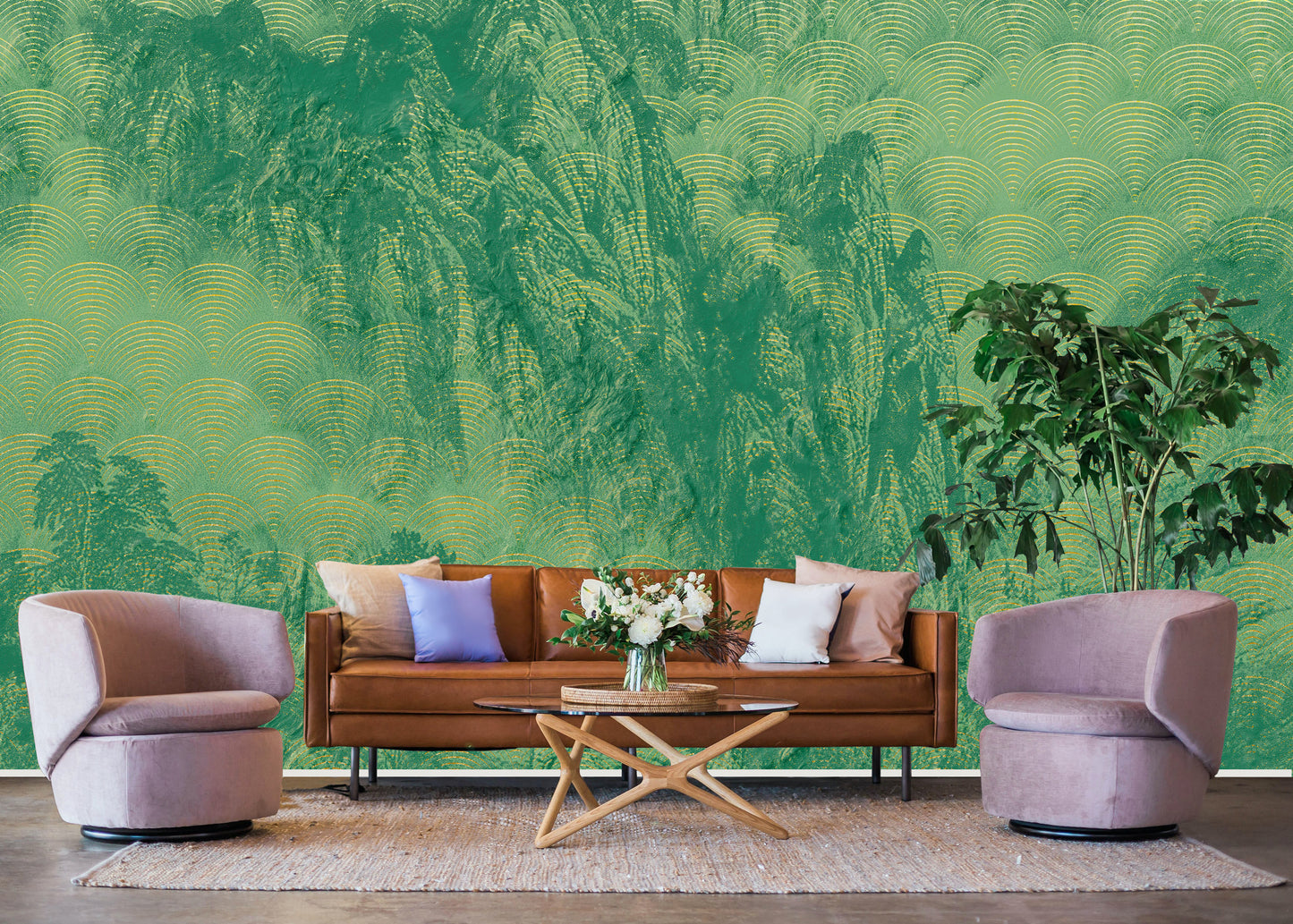 Montagnes - Custom Sized Wallpaper Mural (per m2)
