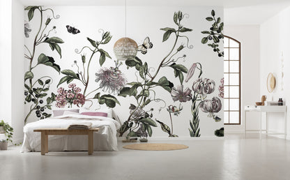 Paradis de Papillons - Custom Sized Wallpaper Mural (per m2)