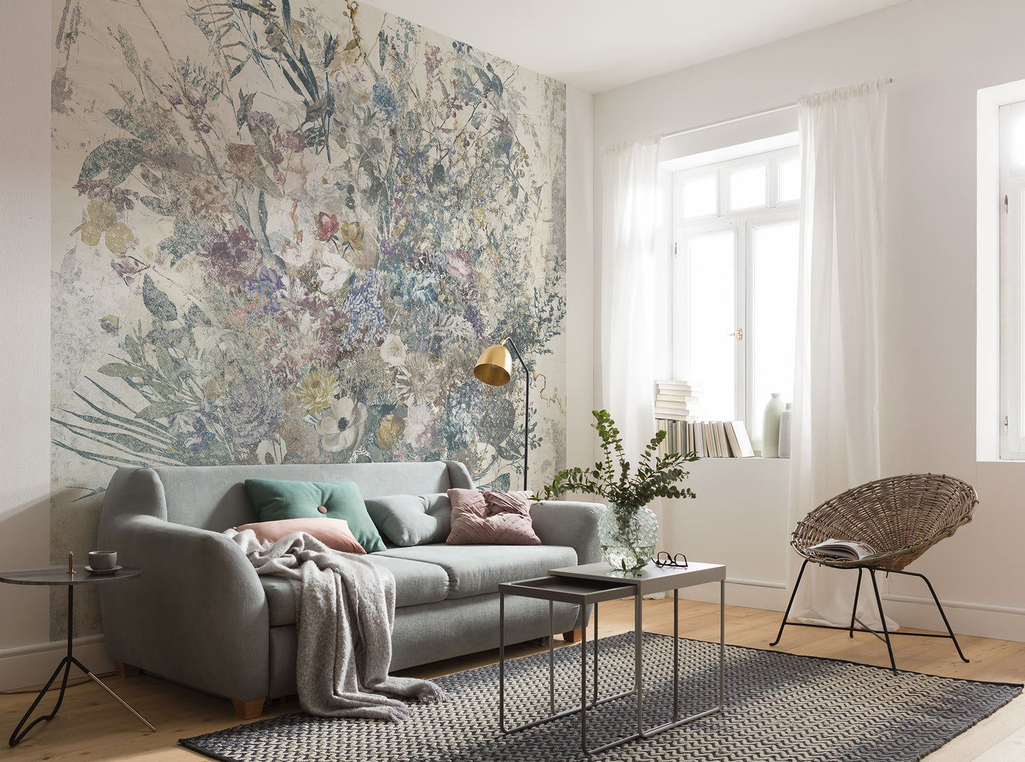 Bouquet Blowout - Custom Sized Mural Wallpaper (per m2)