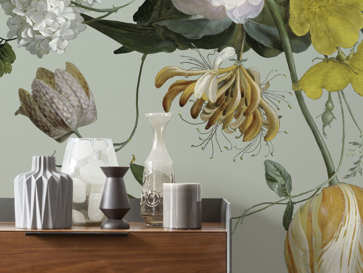 Cultive Large Scale Floral - Custom Sized Wallpaper Mural (per m2)