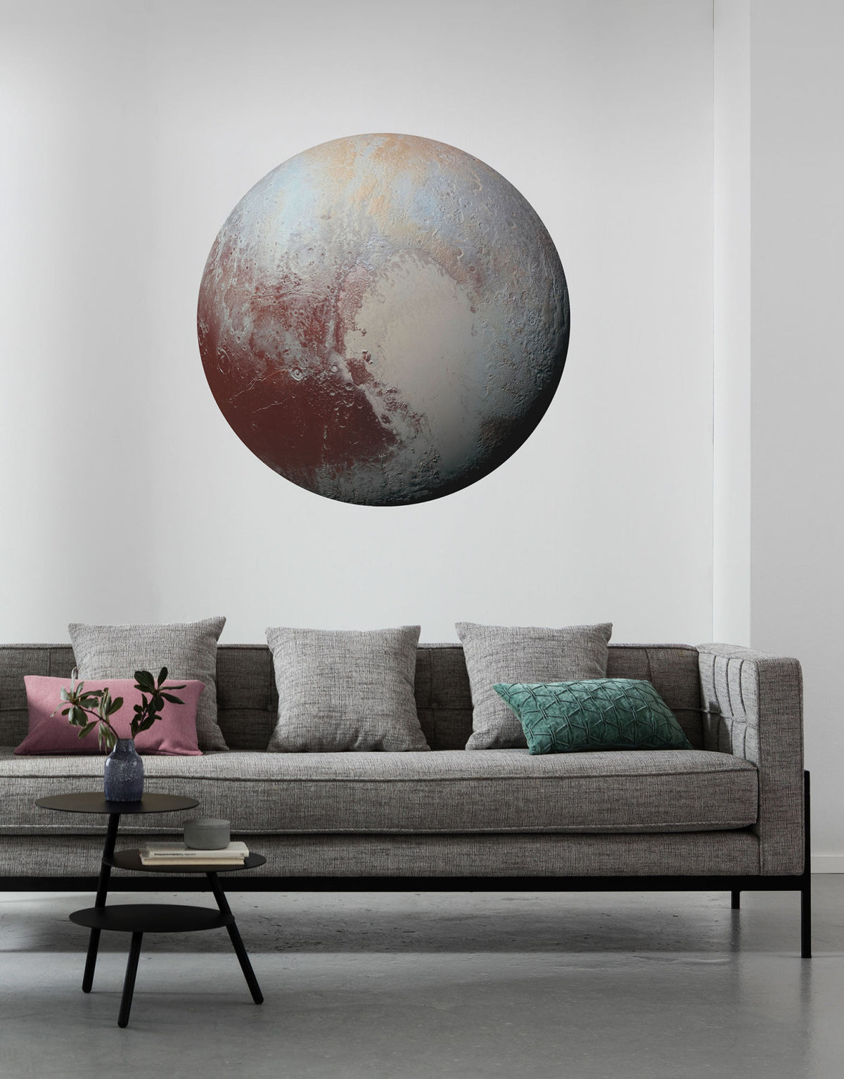 Pluto - Circular Mural - Self Adhesive