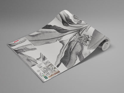 Croissances Monochrome - Custom Sized Mural Wallpaper (per m2)