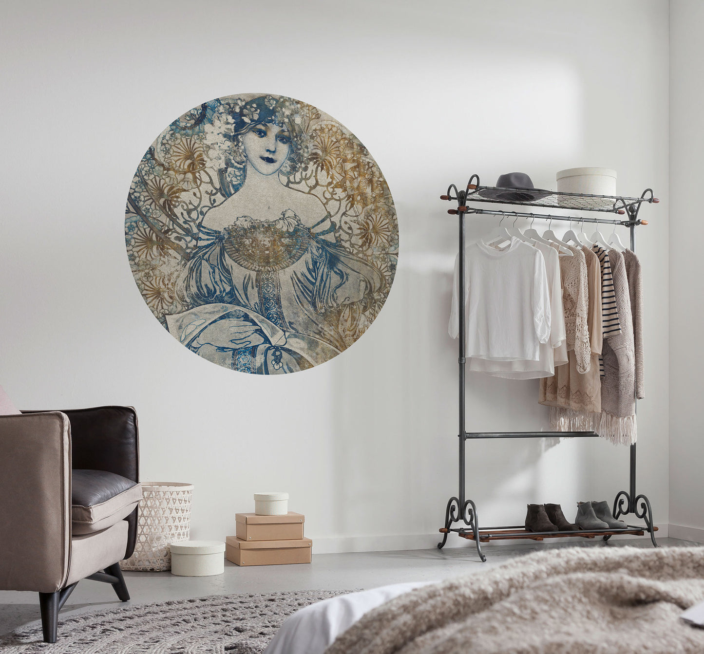 Goddess - Circular Mural - Self Adhesive