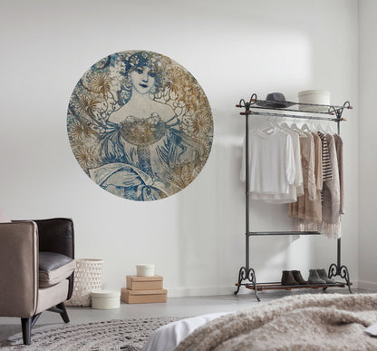 Goddess - Circular Mural - Self Adhesive