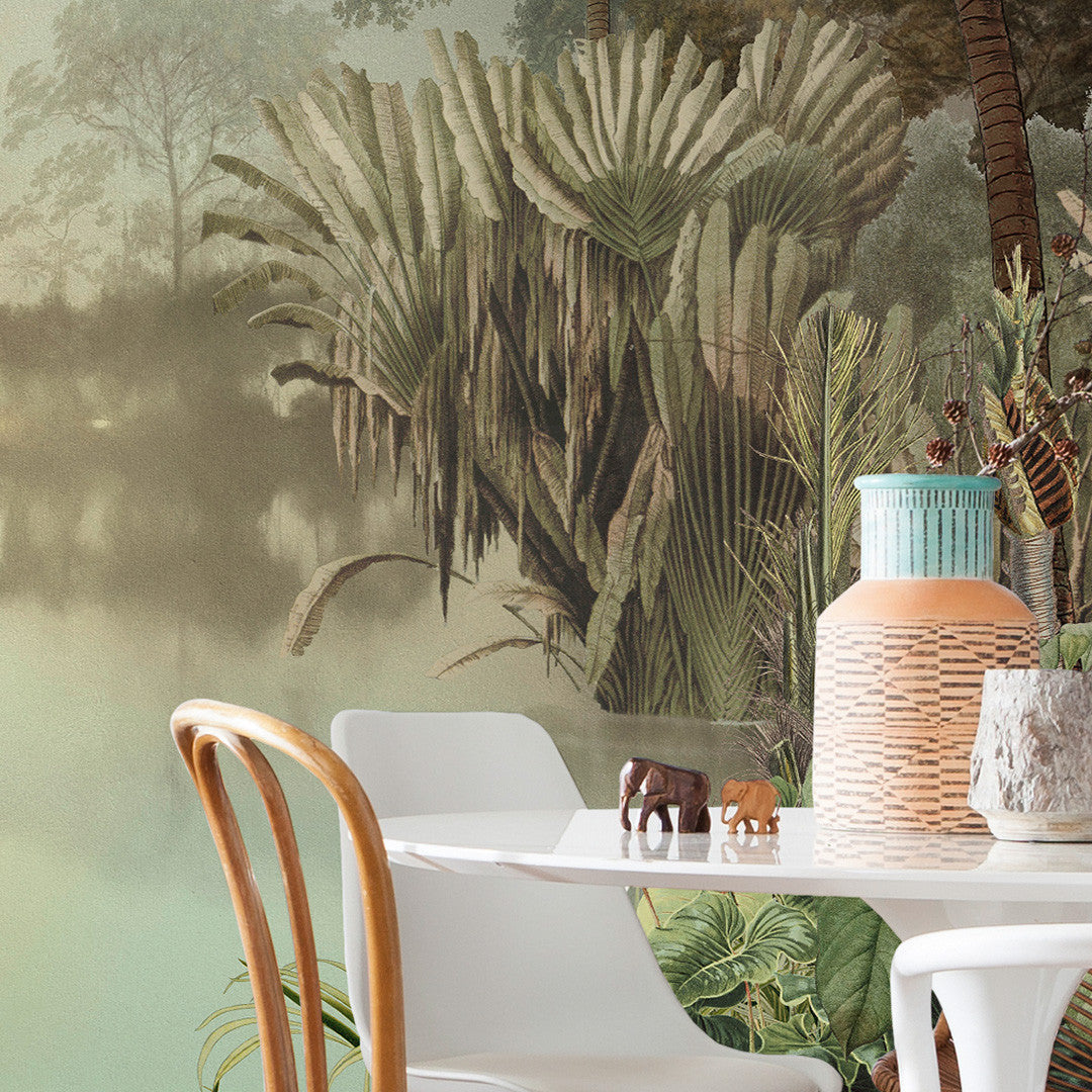 Tranquil Oasis - Custom Sized Wallpaper Mural (per m2)