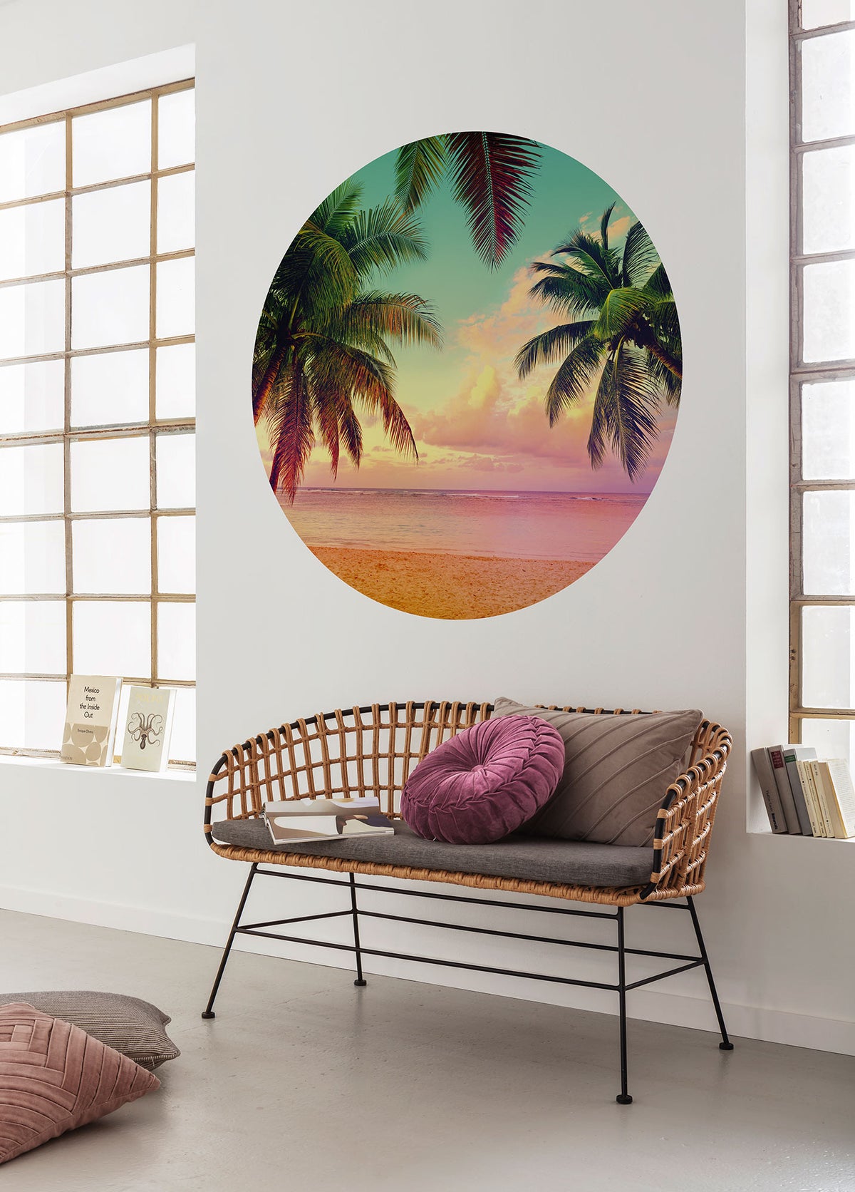 Getaway - Circular Mural - Self Adhesive