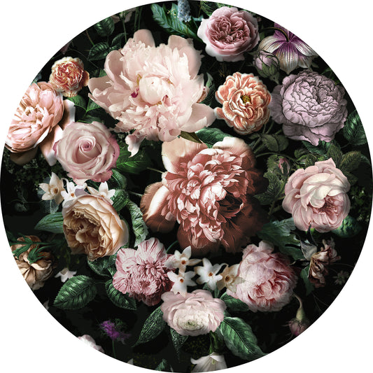 Flower Couture - Circular Mural - Self Adhesive