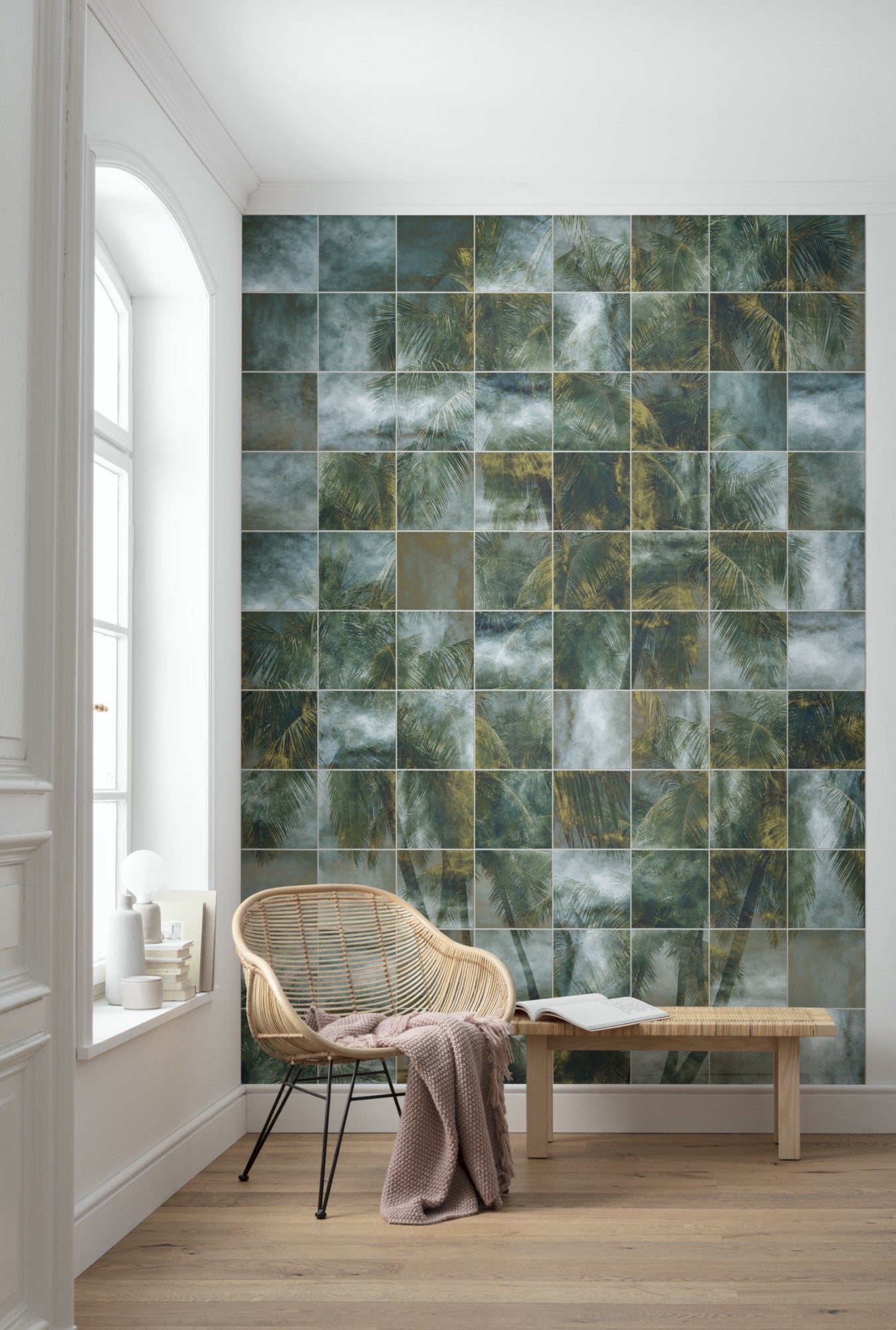 Palm Puzzle - Custom Sized Mural Wallpaper (per m2)