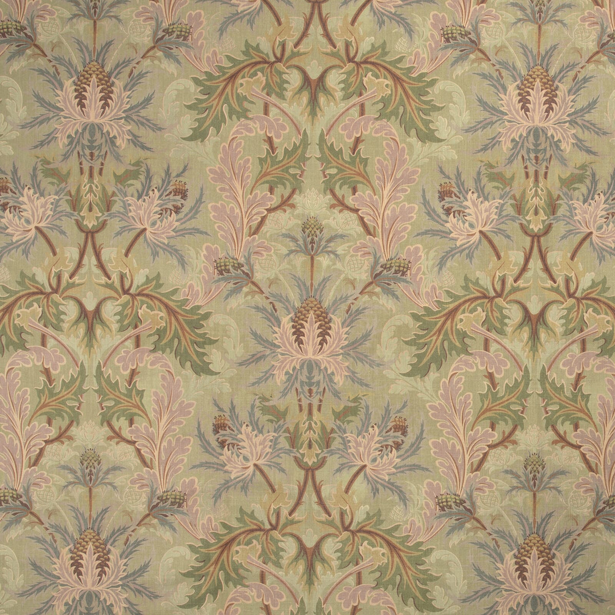Aquifolia Sea Holly Damask Hybrid Mural – Apple