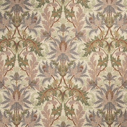 Aquifolia Sea Holly Damask Hybrid Mural – Ecru
