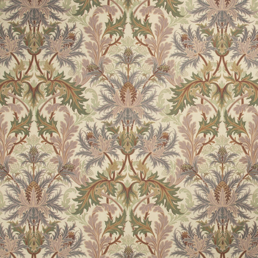 Aquifolia Sea Holly Damask Hybrid Mural – Ecru
