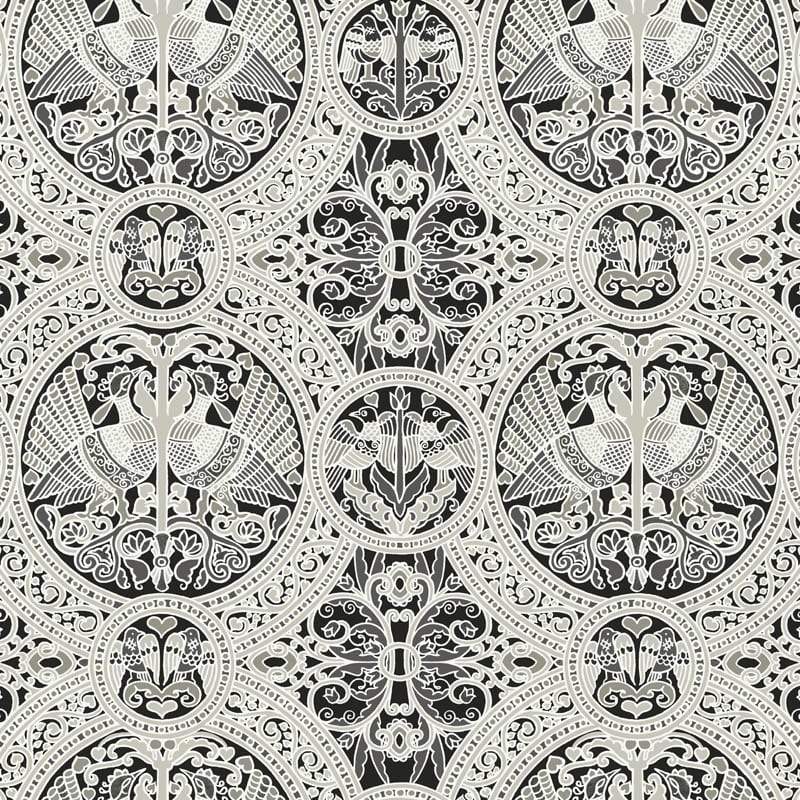 Sample – Arabian Birds Florence Broadhurst Wallpaper - Night