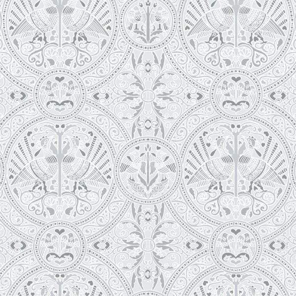 Sample – Arabian Birds Florence Broadhurst Wallpaper - Limestone