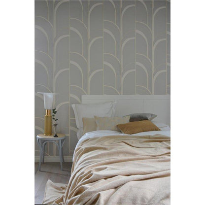Arch Deco Wallpaper - Half Robyn Blue