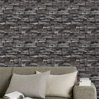 Stone Works Smooth Wallpaper - Dark