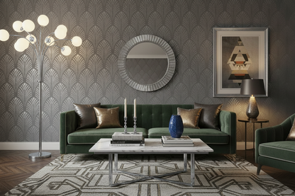 Art Deco Room - Silver Chrome Accents