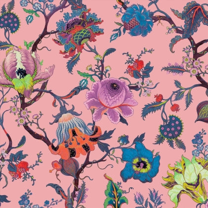 House of Hackney Artemis Hybrid Mural Wallpaper - Amaranth Pink
