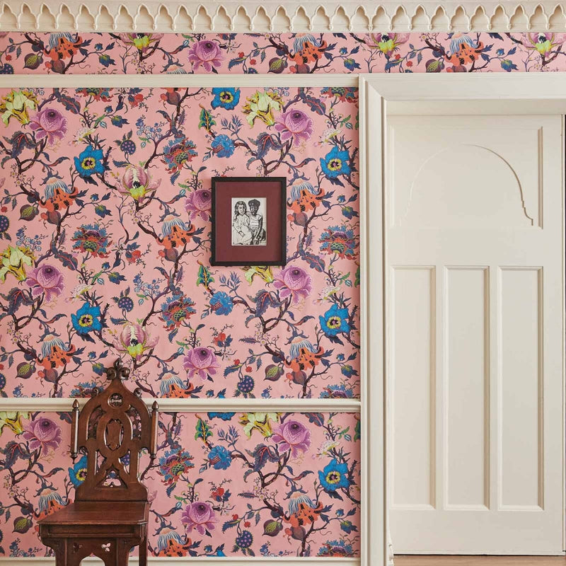 House of Hackney Artemis Hybrid Mural Wallpaper - Amaranth Pink