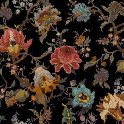 House of Hackney Artemis Hybrid Mural Wallpaper - Black