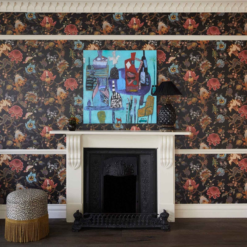 House of Hackney Artemis Hybrid Mural Wallpaper - Black