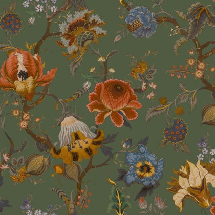House of Hackney Artemis Hybrid Mural Wallpaper - Moss Green