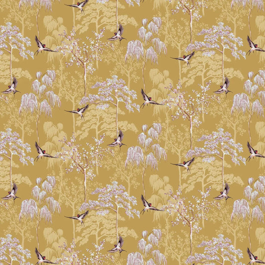 Japanese Garden Wallpaper - Ochre