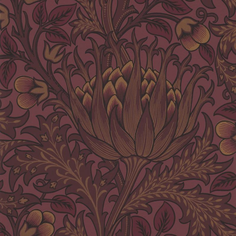 Artichoke Wallpaper - William Morris - Wine
