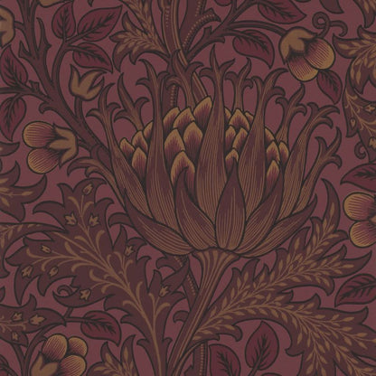 Artichoke Wallpaper - William Morris - Wine