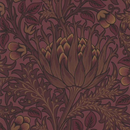 Artichoke Wallpaper - William Morris - Wine