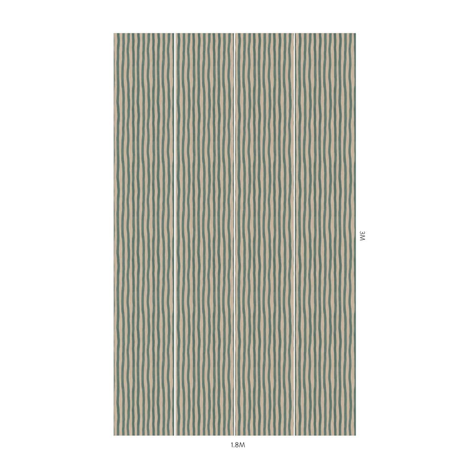 Artist's Stripe Wallpaper - House of Hackney - Euphorbia & Alabaster