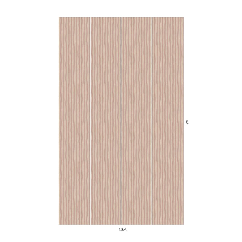 Artist's Stripe Wallpaper - House of Hackney - Sakura & Astrantia