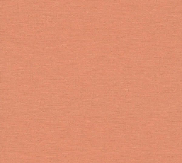 Sample – Retro Chic Plain Textured Wallpaper – Salmon