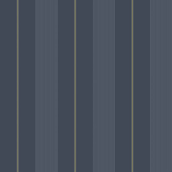 Sample - Axel Stripe Wallpaper - Navy Blue