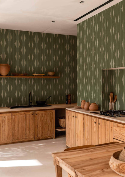 Azilal Embroidery Wallpaper – Pistachio