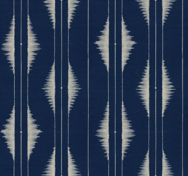 Sample – Azilal Embroidery Wallpaper - Ultramarine