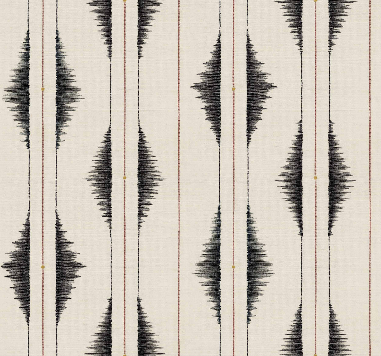 Azilal Embroidery Leaves Wallpaper - Black Zebra
