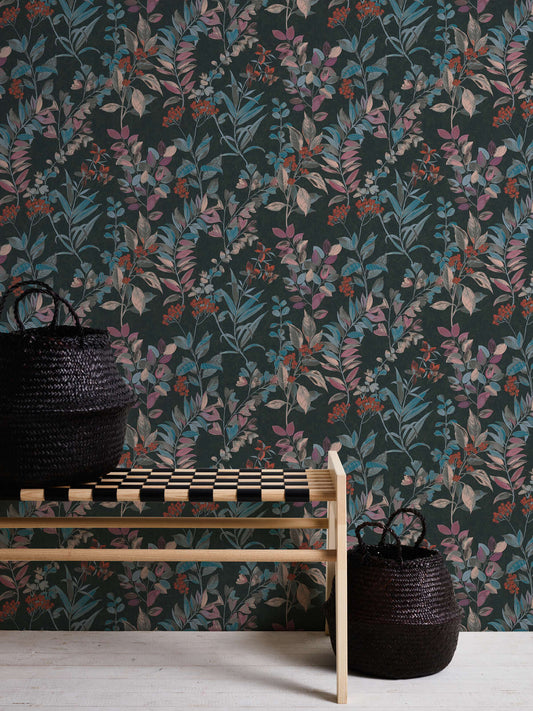 Meadow Whisper - Architects Wallpaper - Multi Black