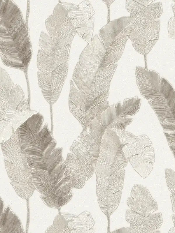 Sample - Bali Fronds Wallpaper - Grey