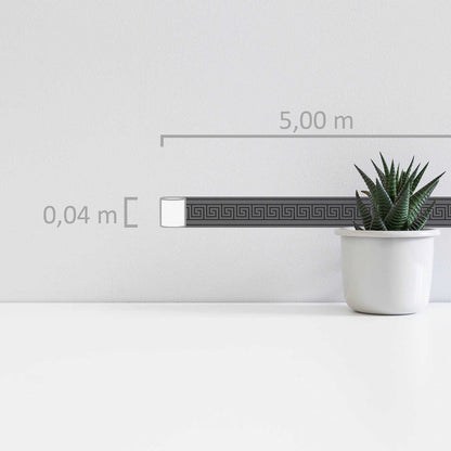 Graphic Meander Border - Black - Self Adhesive