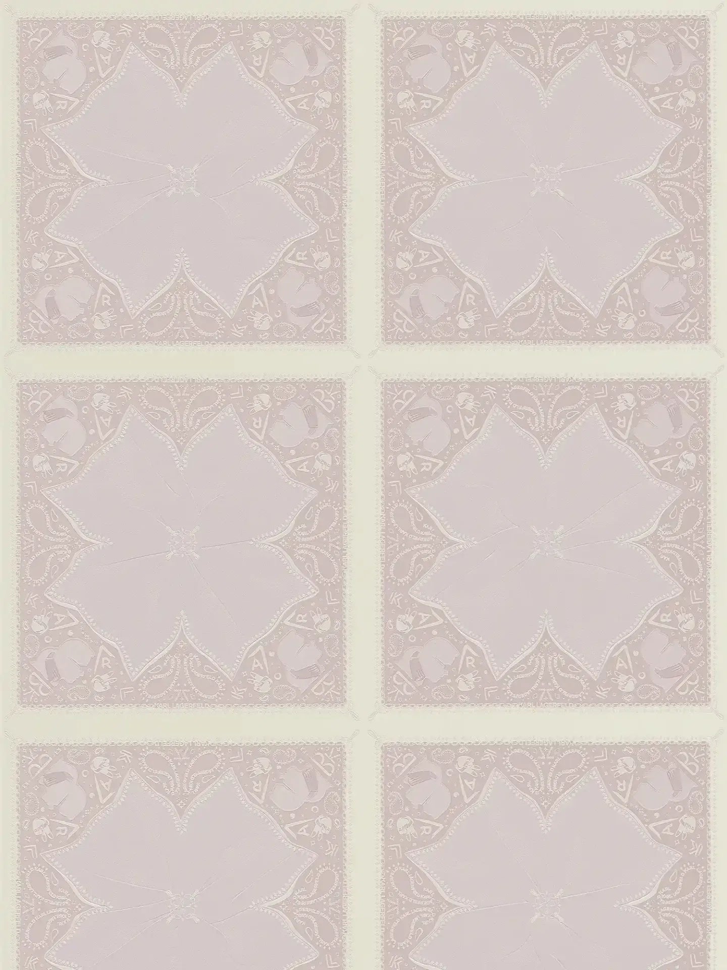 Paisley Block Heavy Weight Wallpaper  - Pink