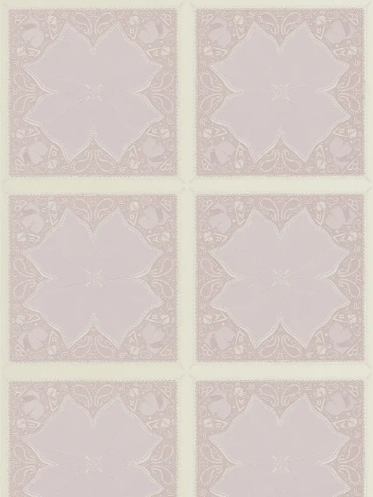 Paisley Block Heavy Weight Wallpaper  - Pink