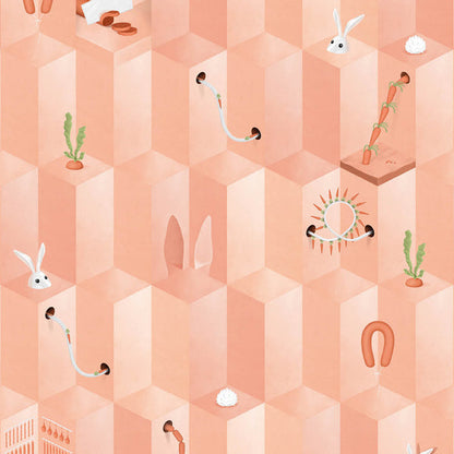 Pink Carrot Wallpaper Mural {per m2}