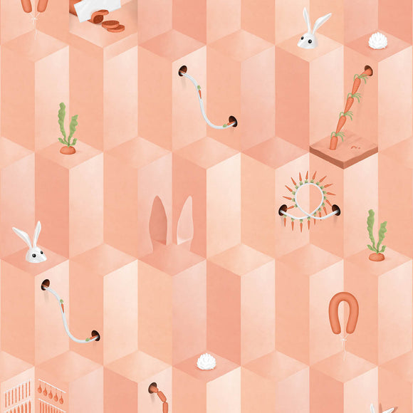 Sample - Pink Carrot Wallpaper Mural {per m2}