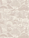 Arbor Woodland Toile Vinyl Wallpaper – Blush Grey
