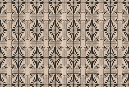 Astoria Diamond Art Deco Sun - Custom Sized Wallpaper Mural (per m2)