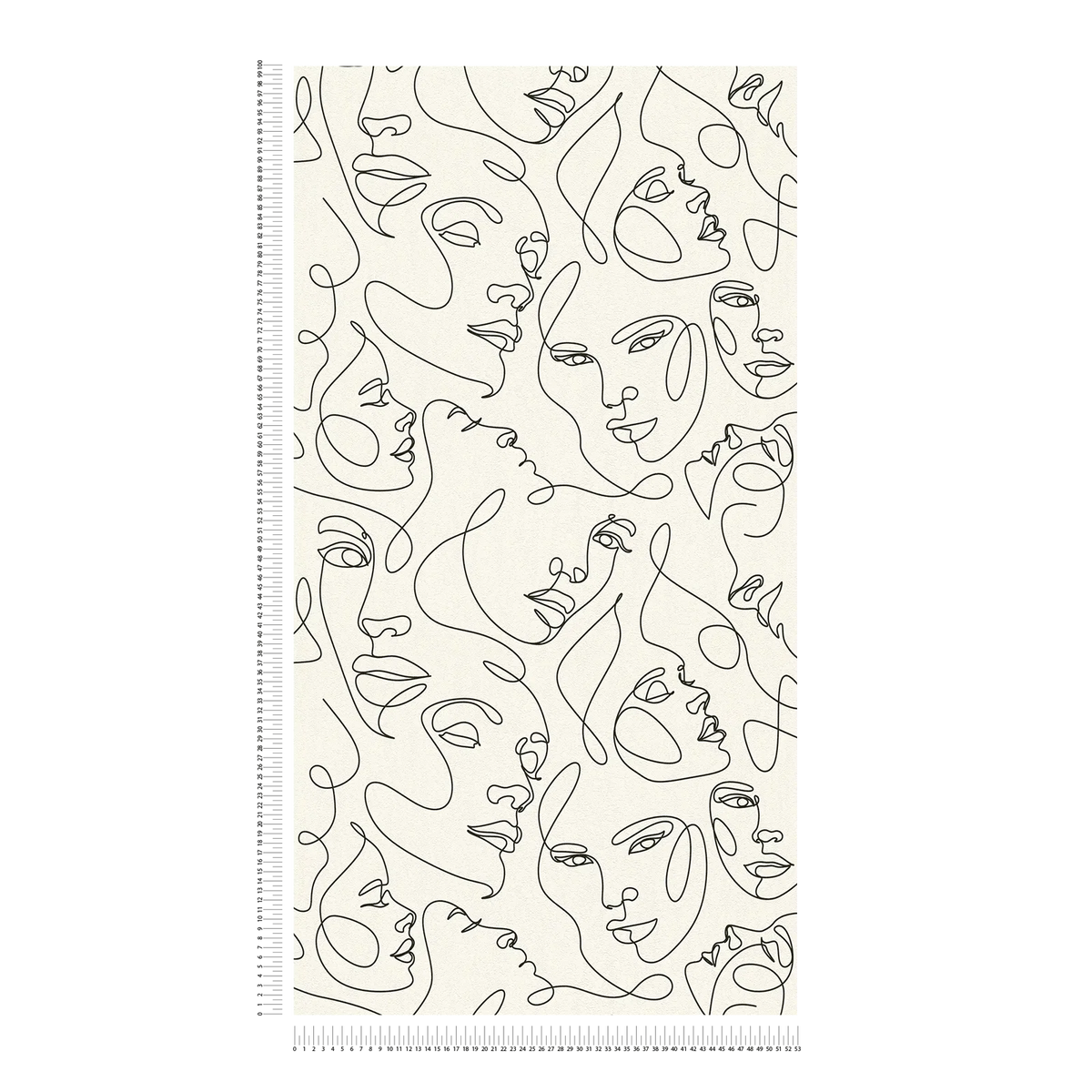 Muse Line Art Face Wallpaper – Black/White