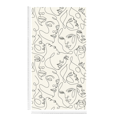 Muse Line Art Face Wallpaper – Black/White