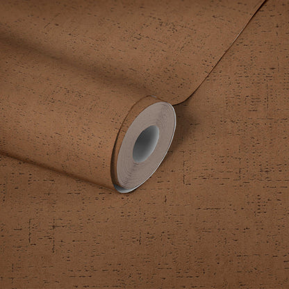 Cork-look Wallpaper - Brown/Orange - BEST DEAL